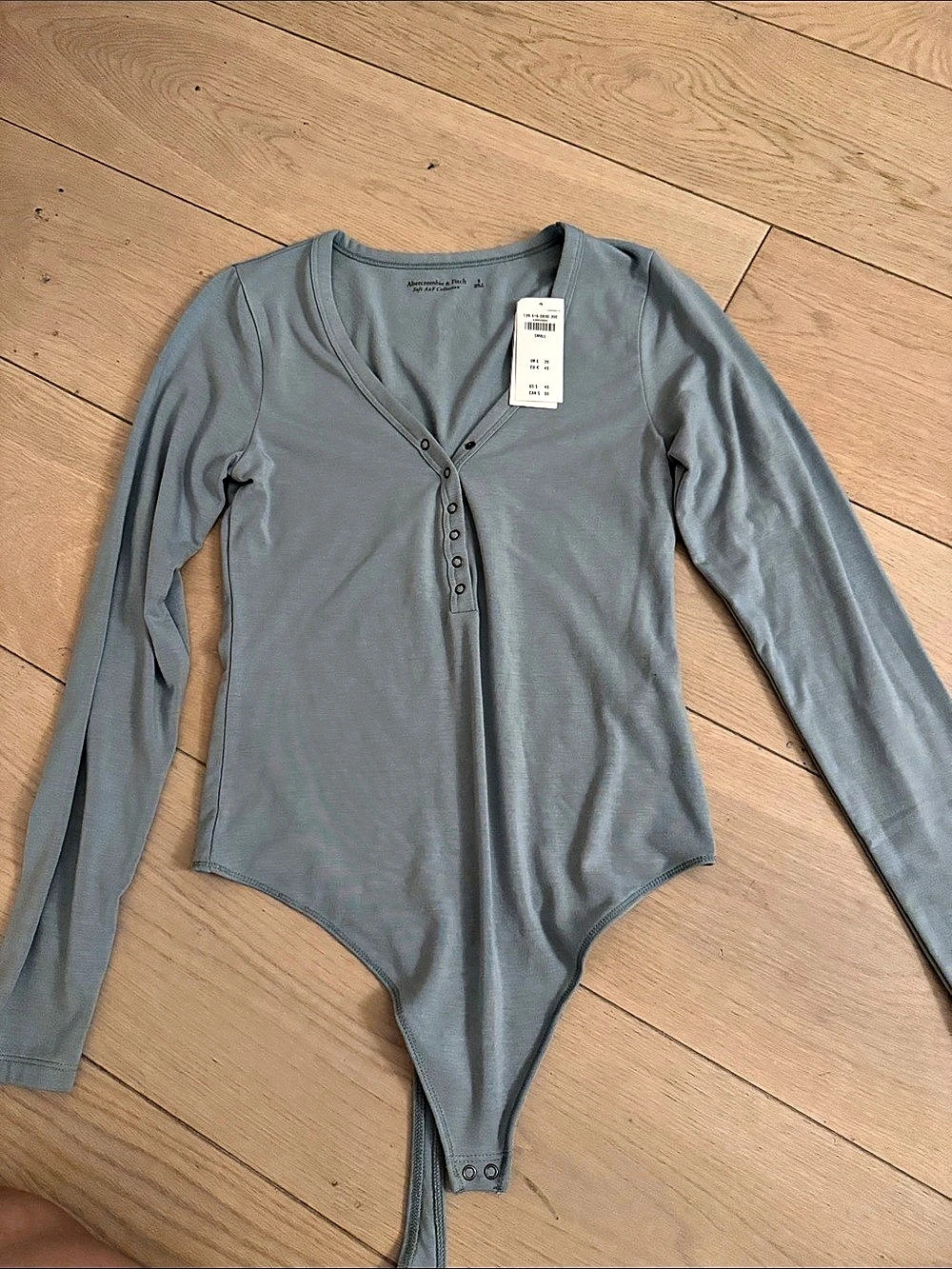 Abercrombie & Fitch SoftAF Long-Sleeve Henley Bodysuit Long Sleeve Bodysuit